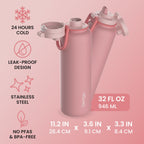 Bentgo Flip 2-in-1 Water Bottle (32 fl oz)