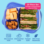 Bentgo Easyboxes 3-Compartment Food Containers 20-Piece Set