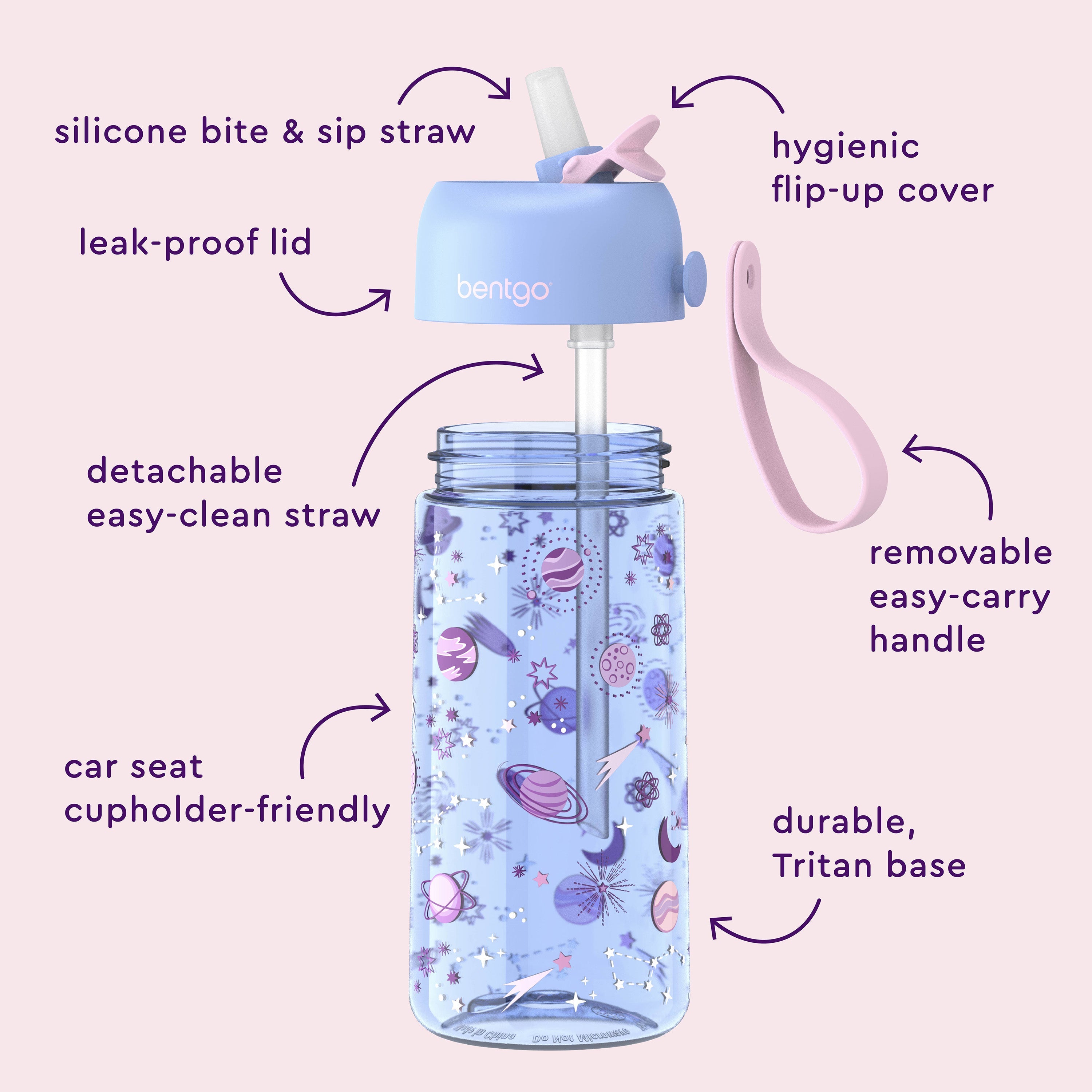 Bentgo Kids Prints Water Bottle (2-Pack)