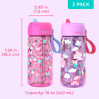 Bentgo Kids Prints Water Bottle (2-Pack)